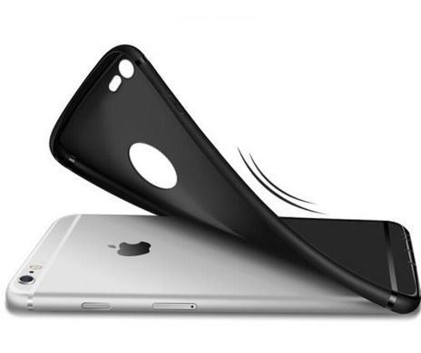 Чехол силиконовый (гладкий/с отверстием под логотип) для iPhone 7 (4.7”) dark blue