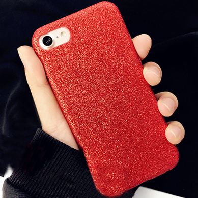 Чехол силиконовый с блестками для iPhone 7/8 Plus (5,5") red