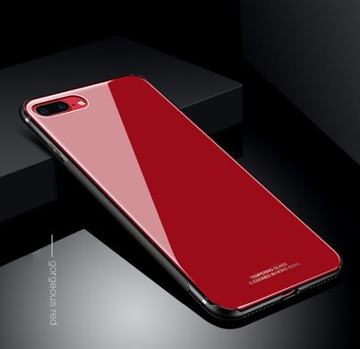Стеклянный чехол (Glass Case) на iPhone 7/8 Plus (5.5”) red