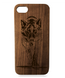 Дерев'яний чохол BIGLOOK на iPhone 5/5S/5SE з лазерною гравіровкою "Wolf" (Горіх)