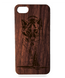 Деревянный чехол BIGLOOK на iPhone 5/5S/SE с лазерной гравировкой "Wolf" (Красное дерево)