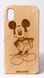 Деревянный чехол BIGLOOK на iPhone X 10 (5.8") с лазерной гравировкой "Mickey Mouse" (Клен)