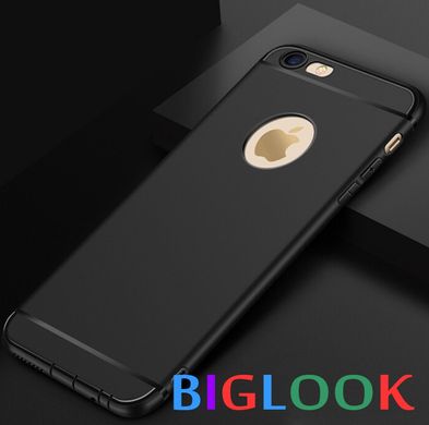 Чехол силиконовый (гладкий/с отверстием под логотип) для iPhone 7 (4.7”) black