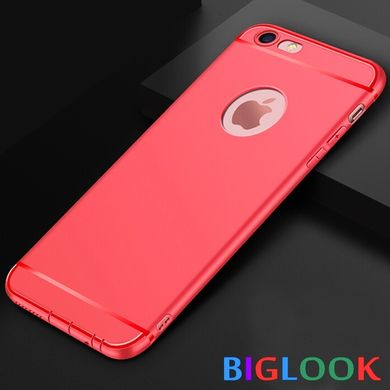 Чехол силиконовый (гладкий/с отверстием под логотип) для iPhone 7 Plus (5,5") red