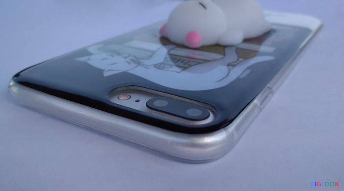 Чехол силиконовый с мягкой игрушкой (антистрессовый) для iPhone 6/6S (4.7”) cat