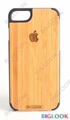 Деревянный чехол BIGLOOK на iPhone 7/8 (4.7") с лазерной гравировкой "Apple" (Бамбук)