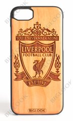 Деревянный чехол BIGLOOK на iPhone 6/6S (4.7") с лазерной гравировкой "FC Liverpool" (Вишня)