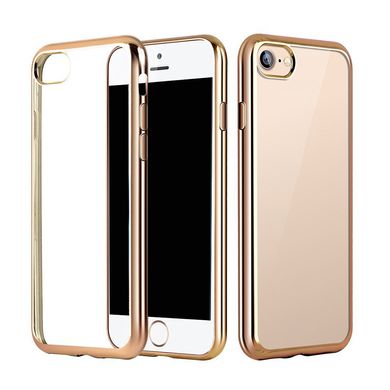 Чехол-рамка силиконовый для iPhone 7/8 (4.7”) gold
