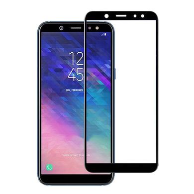 Защитное стекло (переднее) для Silk Screen Samsung Galaxy A6 2018 (5.6") front / black