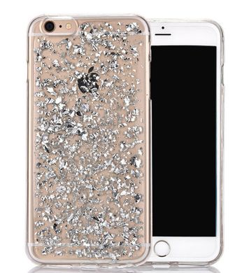 Чехол силиконовый (shimmering) для iPhone 5/5S/5SE silver