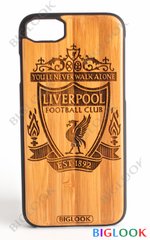 Деревянный чехол BIGLOOK на iPhone 7/8 (4.7") с лазерной гравировкой "FC Liverpool" (Бамбук)