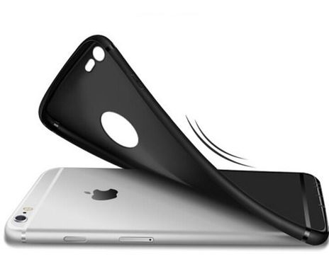 Чехол силиконовый (гладкий/с отверстием под логотип) для iPhone 6/6S (4.7”) dark blue
