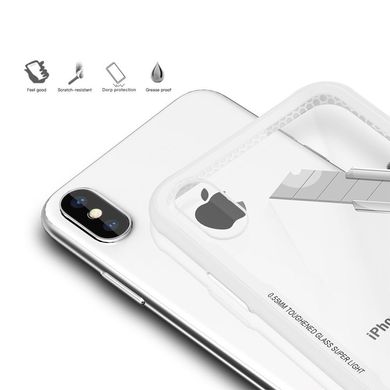 Чехол стеклянный (Tempered Glass Case) для iPhone X 10 (5,8”) white