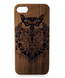 Дерев'яний чохол BIGLOOK на iPhone 5/5S/5SE з лазерною гравіровкою "Сова" (Горіх)