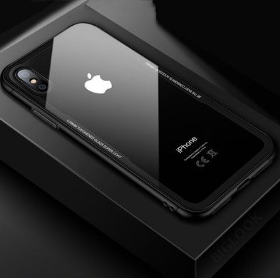 Чохол скляний (Tempered Glass Case) для iPhone X 10 (5,8”) black