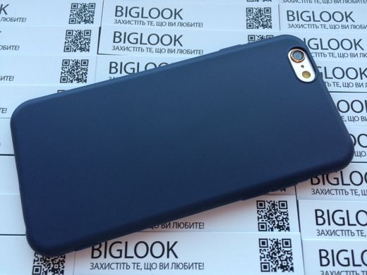 Чехол силиконовый (гладкий) для iPhone 6/6S (4.7”) dark blue