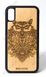 Дерев'яний чохол BIGLOOK на iPhone X 10 (5.8”) з лазерною гравіровкою "Сова" (Клен)
