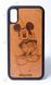 Деревянный чехол BIGLOOK на iPhone X 10 (5.8") с лазерной гравировкой "Mickey Mouse" (Вишня)