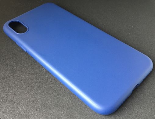 Чохол cиліконовий (гладкий) для iPhone X 10 (5,8”) dark blue