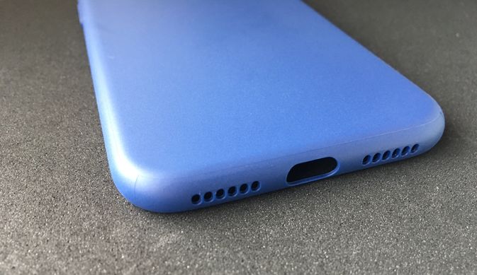 Чехол силиконовый (гладкий) для iPhone X 10 (5,8”) dark blue