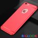 Чехол силиконовый (гладкий/с отверстием под логотип) для iPhone 7 (4.7”) red