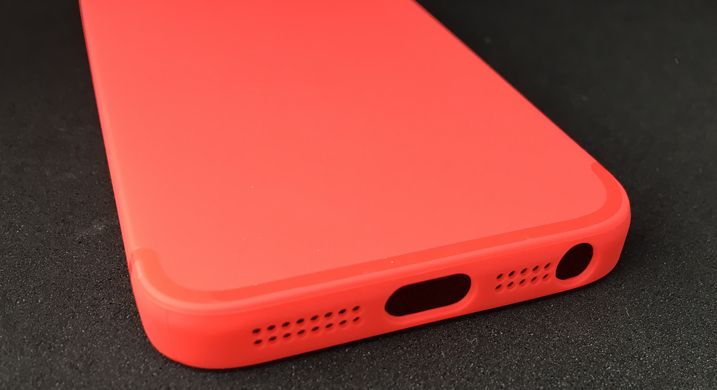 Чохол cиліконовий (гладкий) для iPhone 5/5S/5SE red