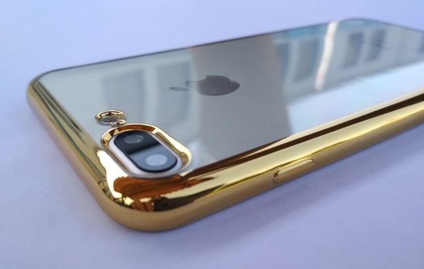 Чехол-рамка силиконовый для iPhone 7/8 Plus (5,5") gold