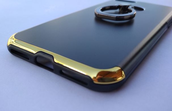 Чехол силикон + алюминий для iPhone 7 (4,7") black