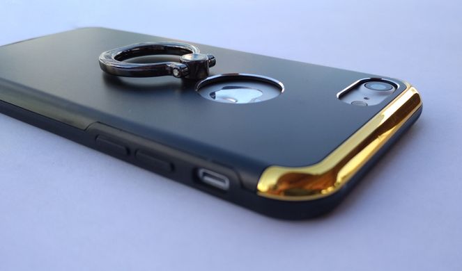 Чохол силікон+алюміній для iPhone 7 (4,7") black