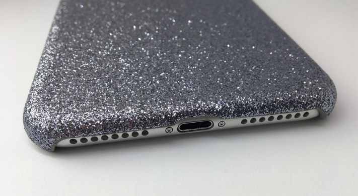 Чехол силиконовый с блестками для iPhone 7/8 Plus (5,5") silver