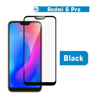 Защитное стекло (переднее) Silk Screen Xiaomi Redmi 6 Pro (5.84") front / black