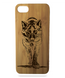 Дерев'яний чохол BIGLOOK на iPhone 5/5S/5SE з лазерною гравіровкою "Wolf" (Бамбук)