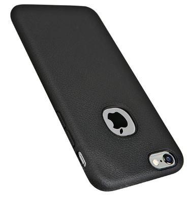 Чехол силиконовый IPAKY с дизайном под кожу для iPhone 6/6S (4.7”) black