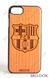 Дерев'яний чохол BIGLOOK на iPhone 7/8 (4.7”) з лазерною гравіровкою "FC Barcelona" (Вишня)