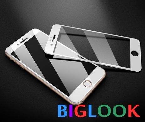 Захисне скло 6D (переднє) Full Screen Tempered Glass для iPhone 7/8 (4.7”) front / white