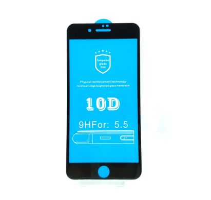 Защитное стекло 10D (переднє) iPhone 7 Plus/8 Plus (5.5'') front / black