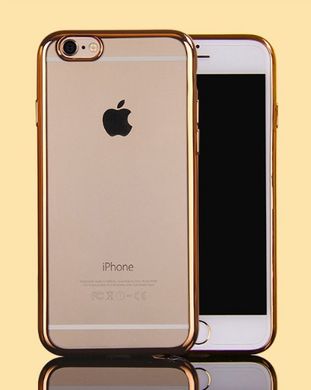 Чехол-рамка силиконовый для iPhone 6/6S (4.7”) gold