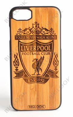 Деревянный чехол BIGLOOK на iPhone 6/6S (4.7") с лазерной гравировкой "FC Liverpool" (Бамбук)