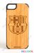 Деревянный чехол BIGLOOK на iPhone 6/6S (4.7") с лазерной гравировкой "FC Barcelona" (Бамбук)
