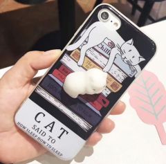 Чехол силиконовый с мягкой игрушкой (антистрессовый) для iPhone 7/8 Plus (5,5") cat
